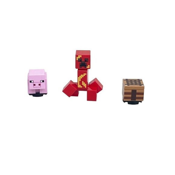 Lego Other - Lego Minecraft Pig Exploding Creeper Crafting Table Minifig Set